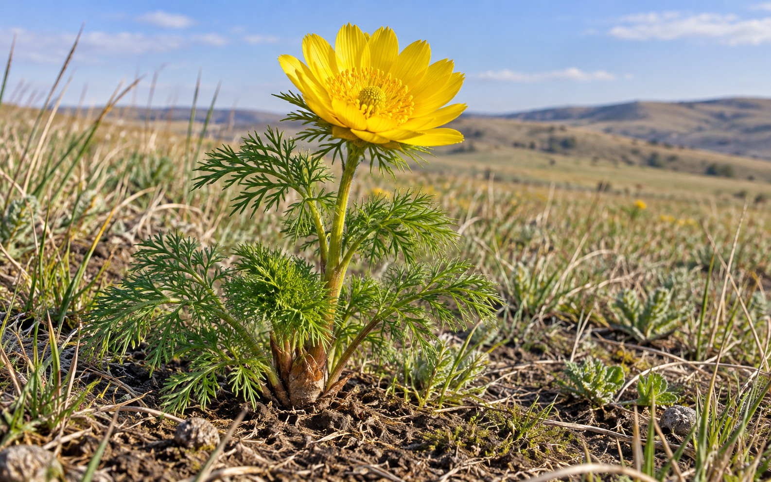 Spring pheasant's-eye — living-plant features