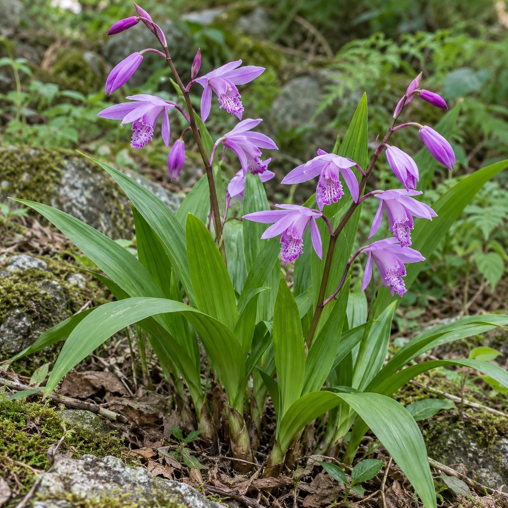 Common bletilla tuber — Living plant / source habitat
