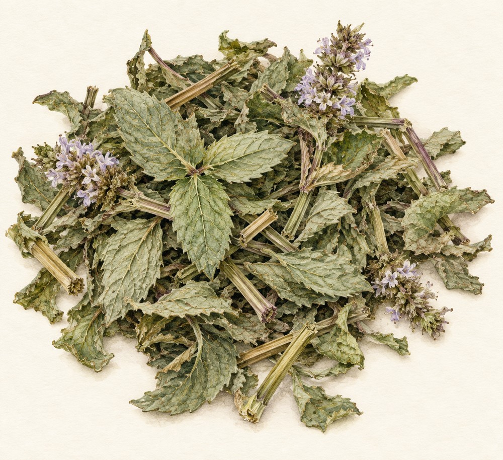 Field mint — Dried materia medica