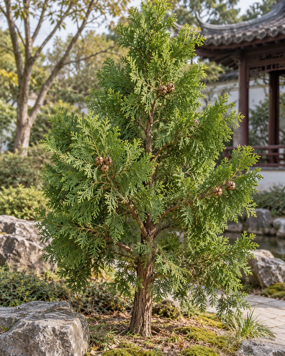 Ce Bai Ye · Chinese arborvitae twig and leaf — Living plant / source habitat