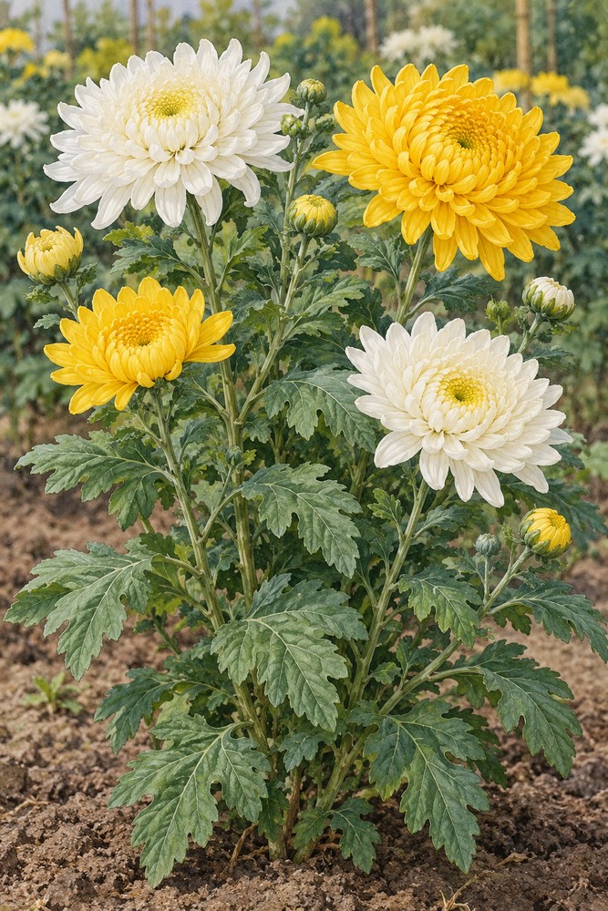 Chrysanthemum flower — Living plant / source habitat