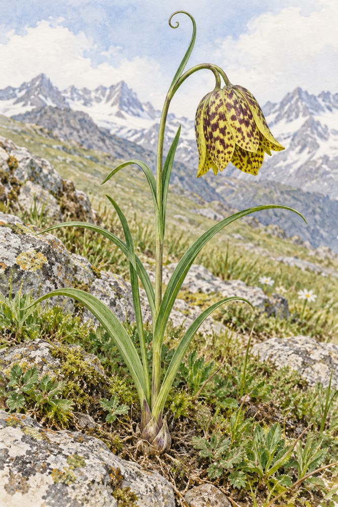 Sichuan fritillary bulb — Living plant / source habitat