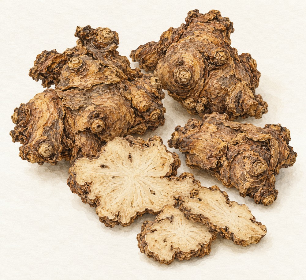 Szechuan lovage rhizome — dried materia medica