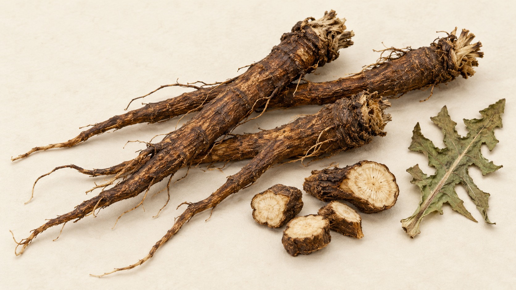 Common dandelion · Taraxacum officinale — dried material