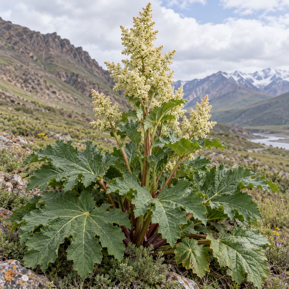 Rhubarb root and rhizome — Living plant / source habitat