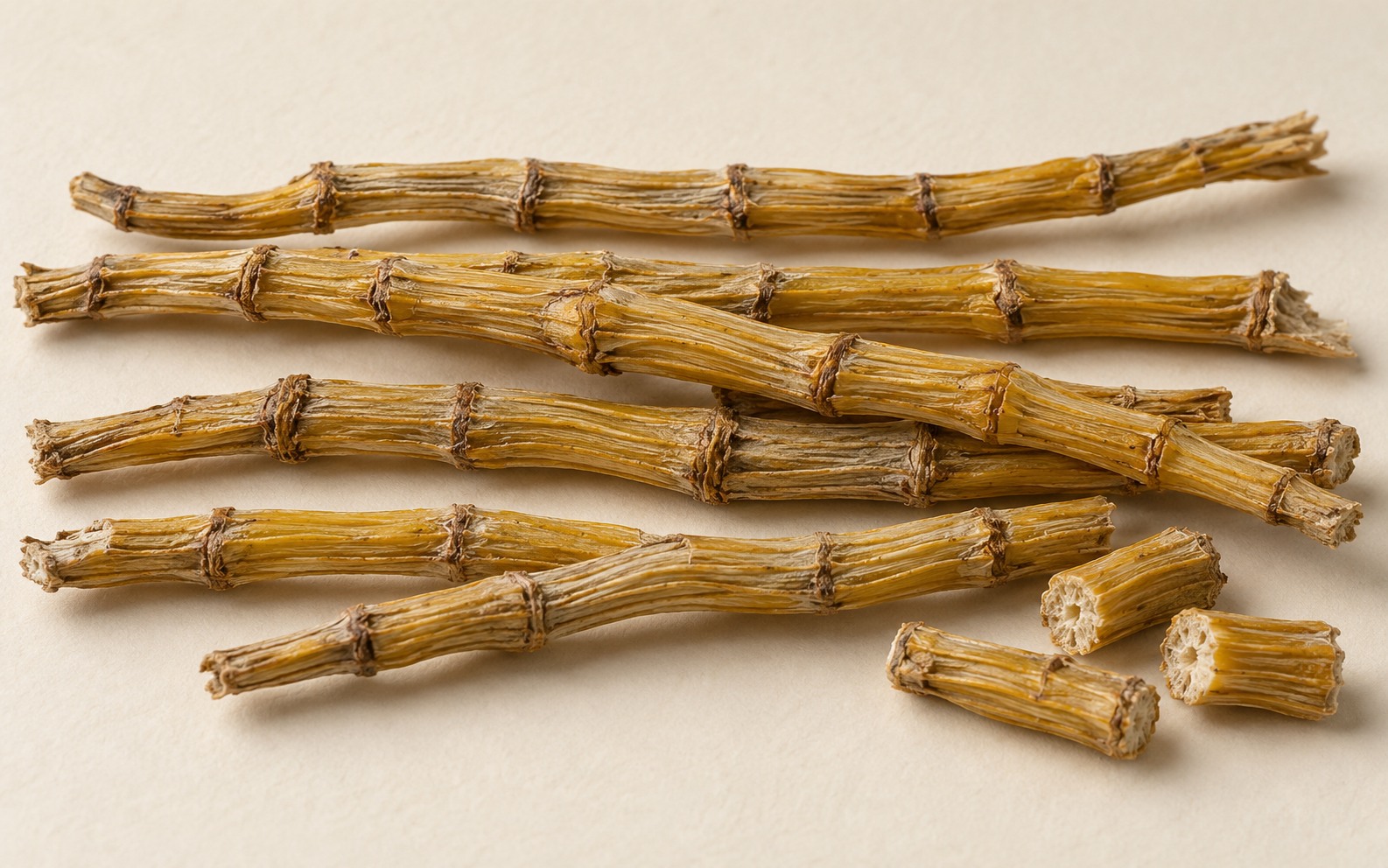 Dried Dendrobium stems with distinct nodes · AI illustration