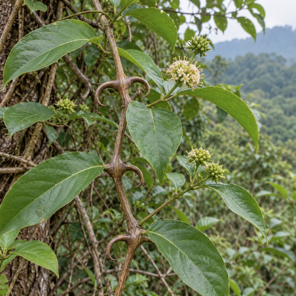 Sharpleaf Uncaria stem — Living plant / source habitat