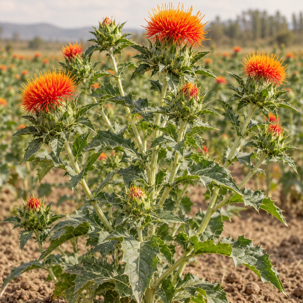Safflower — Living plant / source habitat