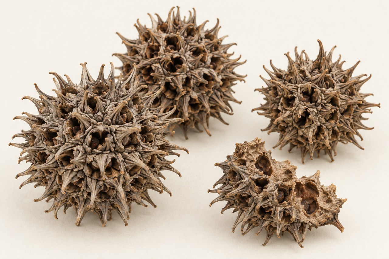 Lu Lu Tong · Chinese sweetgum fruit — Dried materia medica