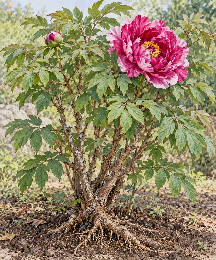 Tree peony root bark — Living plant / source habitat