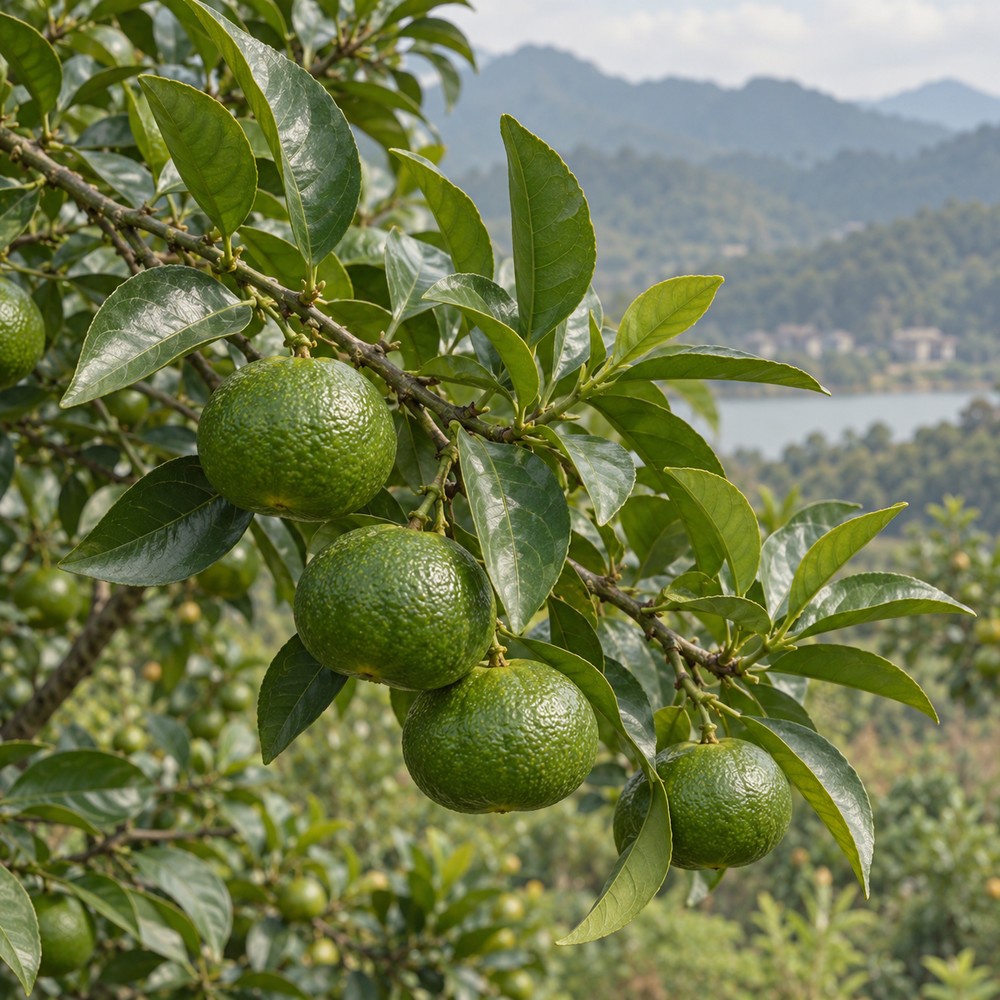 Immature tangerine peel — Living plant / source habitat