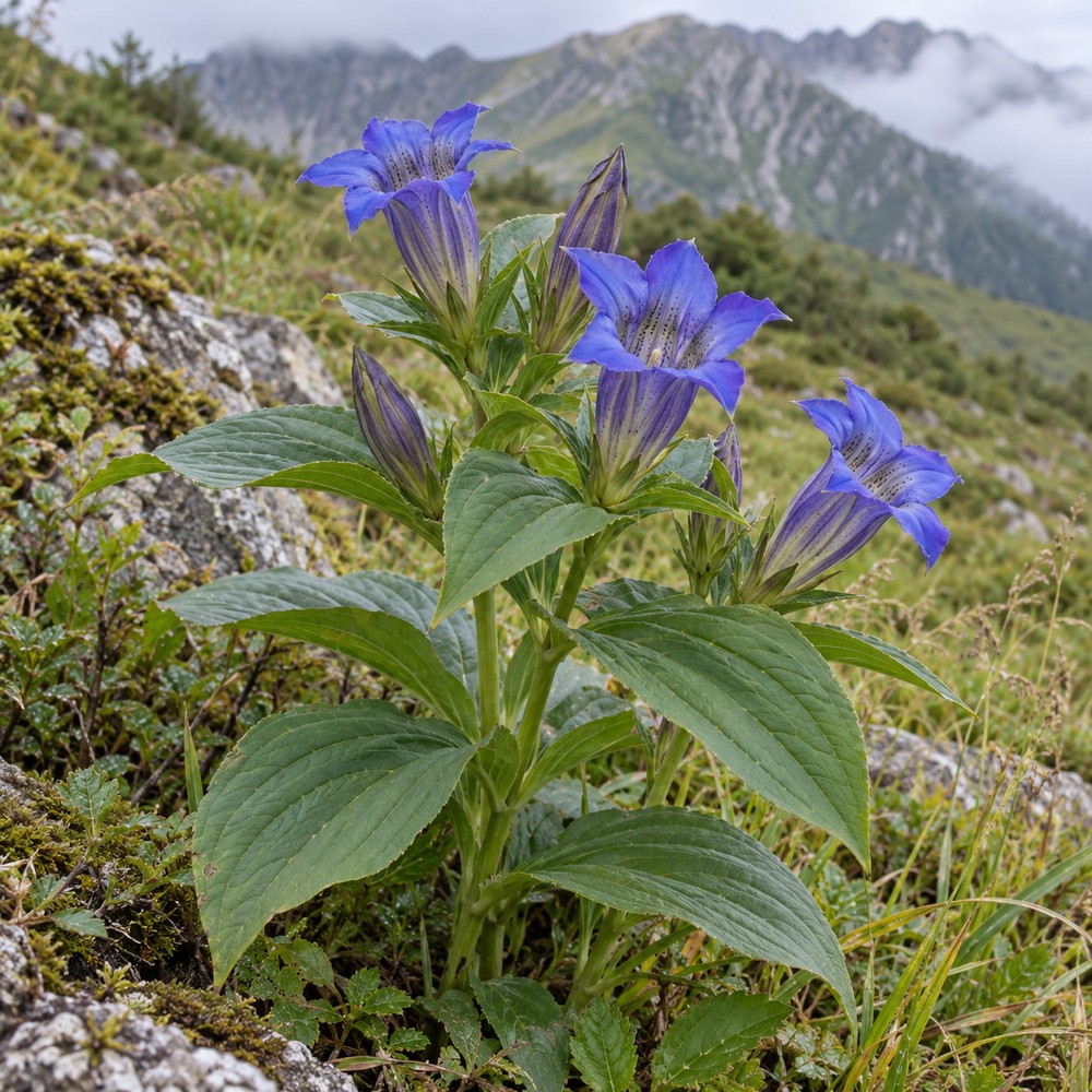 Largeleaf gentian root — Living plant / source habitat