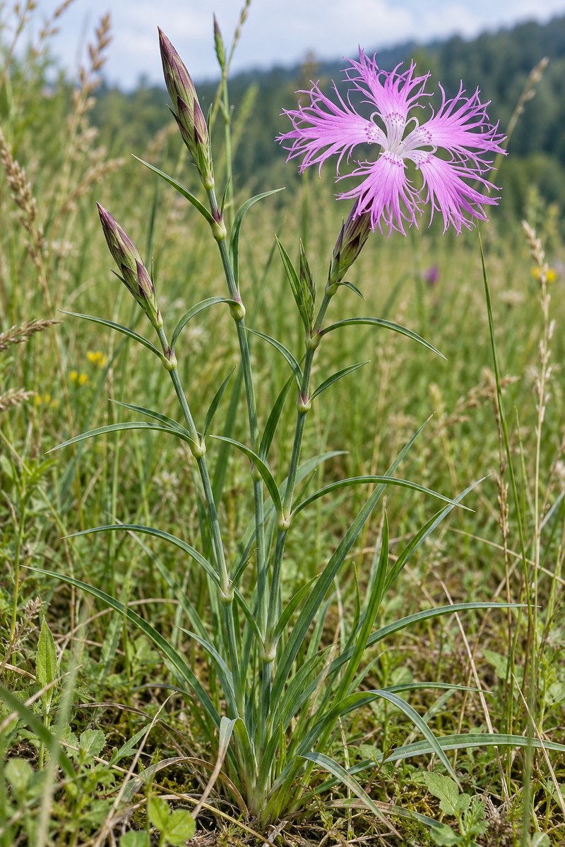 Qu Mai · fringed pink herb — Living plant / source habitat