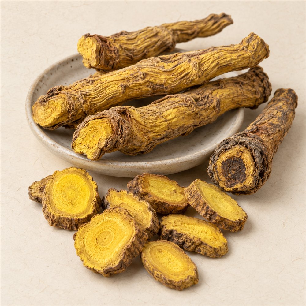 Hoàng cầm — Dược liệu khô