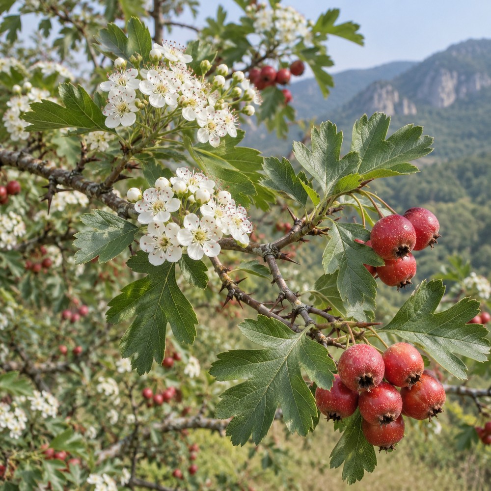 Chinese hawthorn fruit — Living plant / source habitat