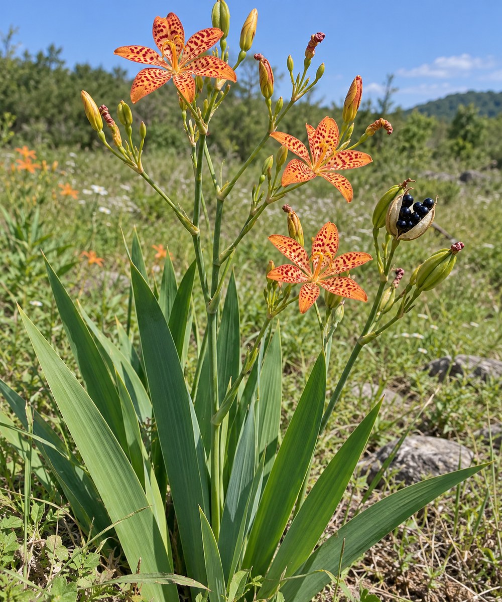 She Gan · blackberry lily rhizome — Living plant / source habitat