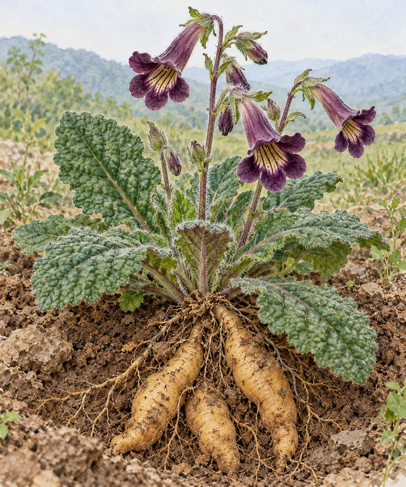 Raw rehmannia root — Living plant / source habitat