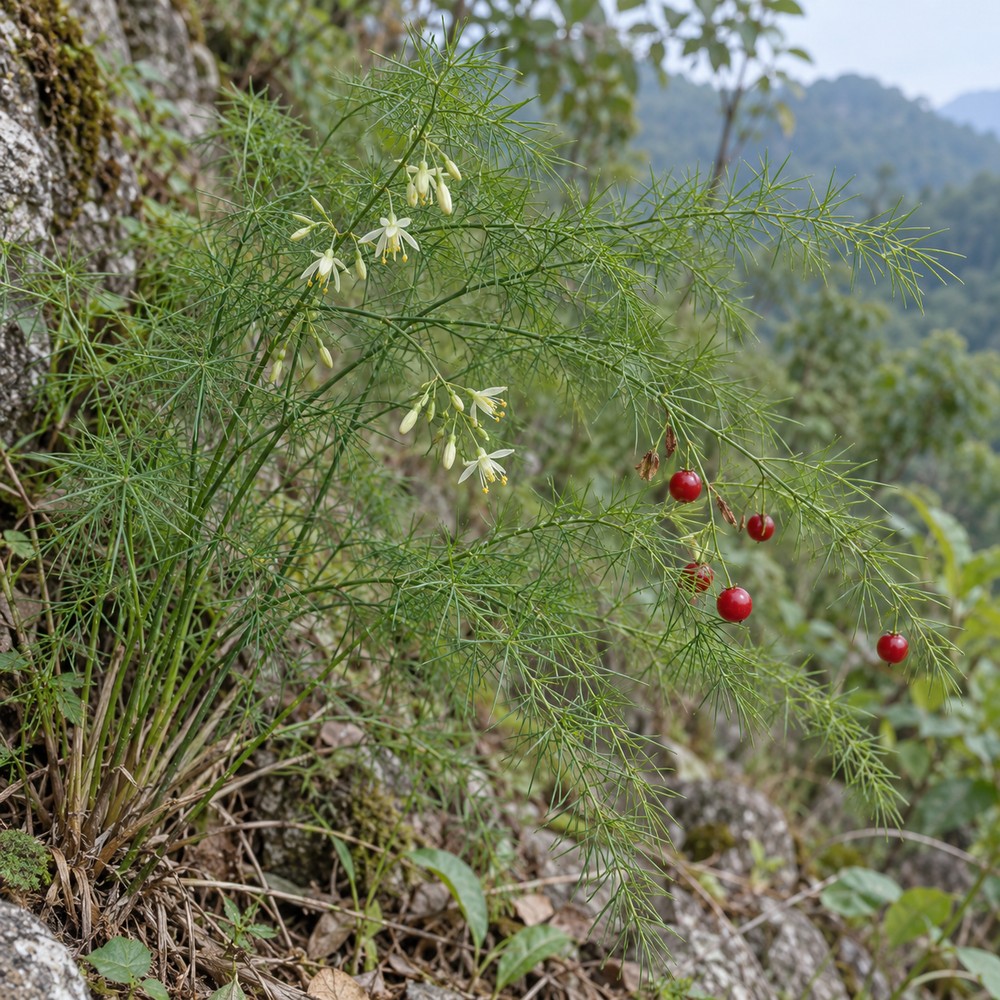 Cochinchinese asparagus root — Living plant / source habitat