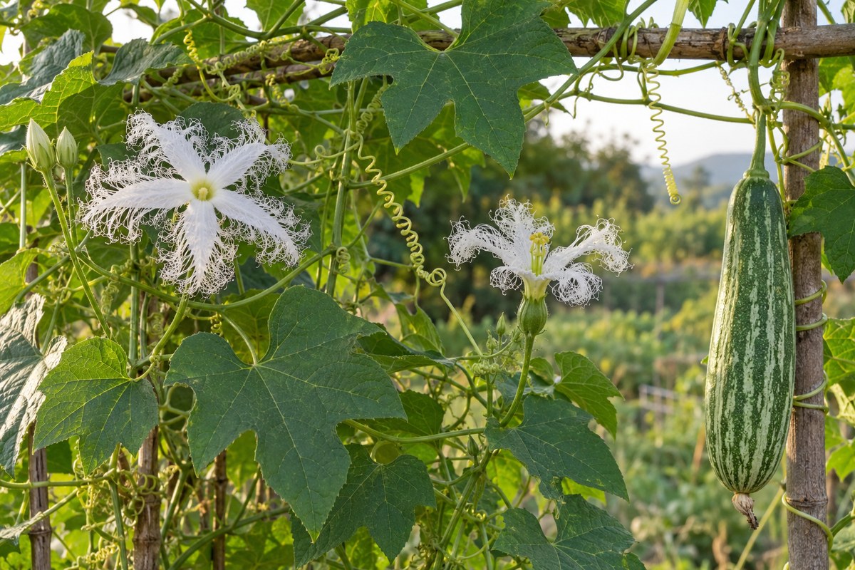 Tian Hua Fen · snakegourd root — Living plant / source habitat