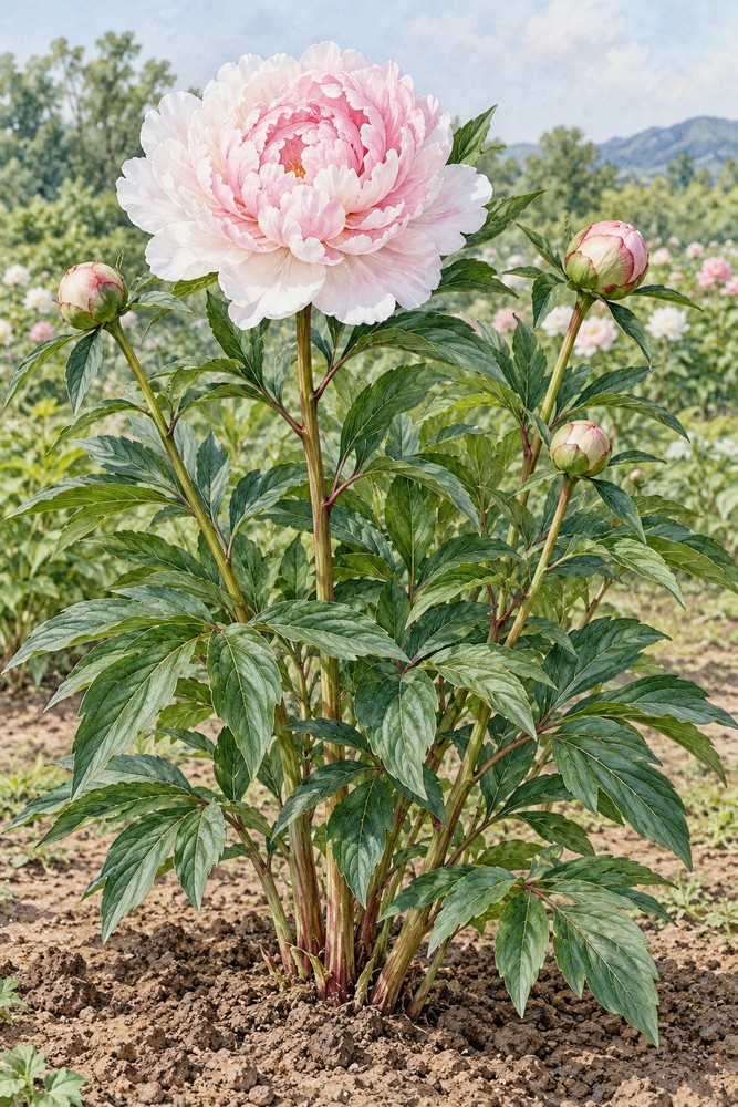 White peony root — Living plant / source habitat