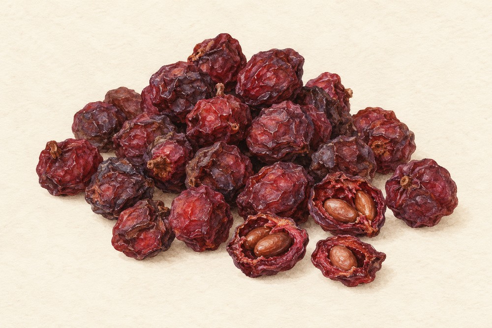 Schisandra berry — Dried materia medica