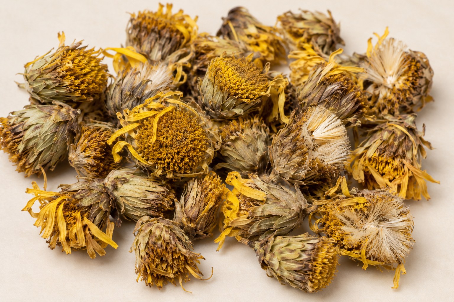 Xuan Fu Hua · Japanese inula flower — Dried materia medica