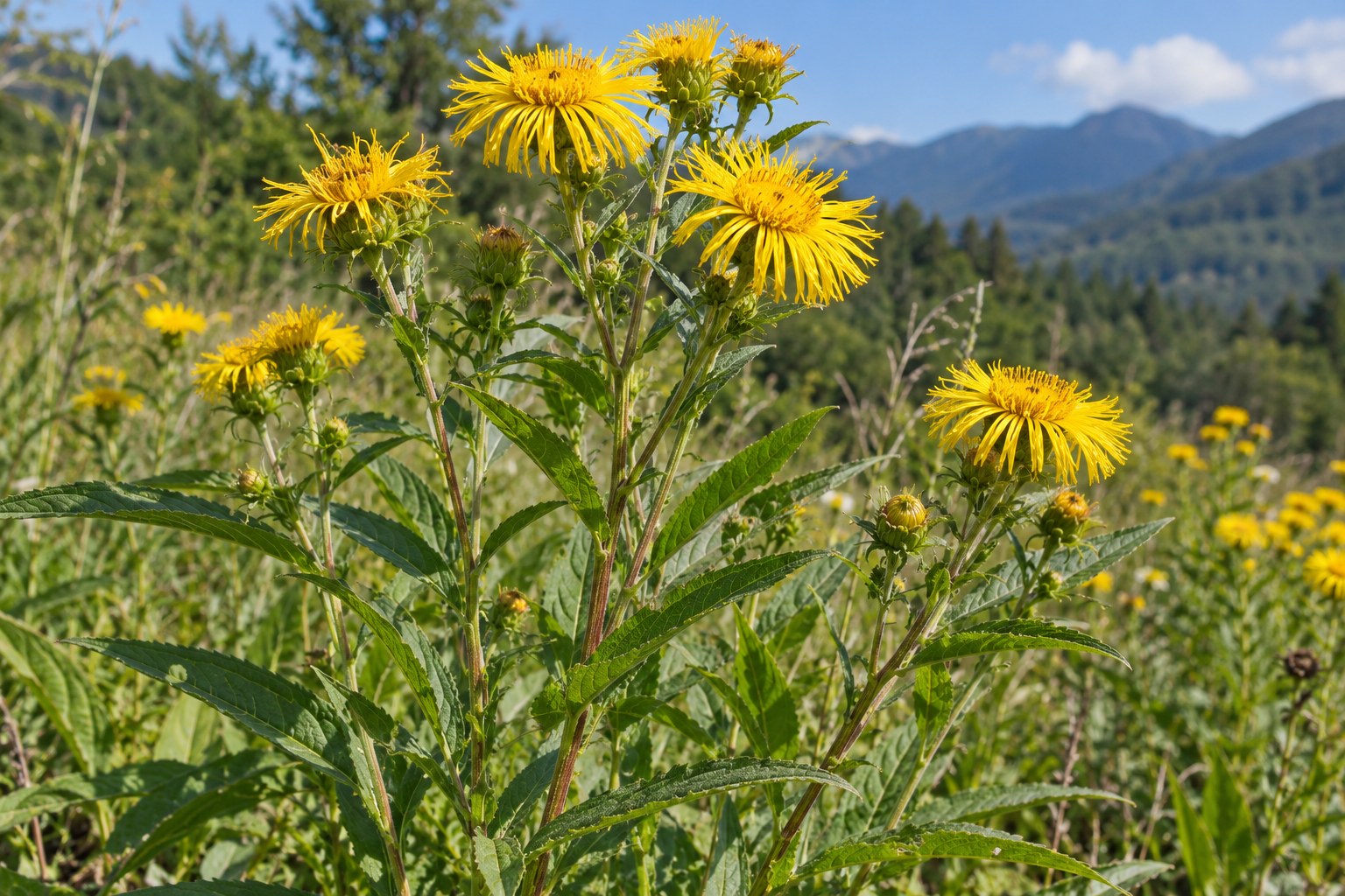 Xuan Fu Hua · Japanese inula flower — Living plant / source habitat