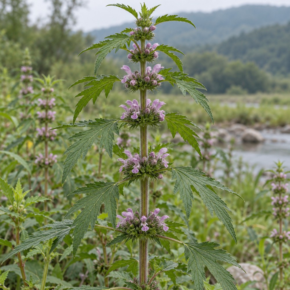 Motherwort herb — Living plant / source habitat