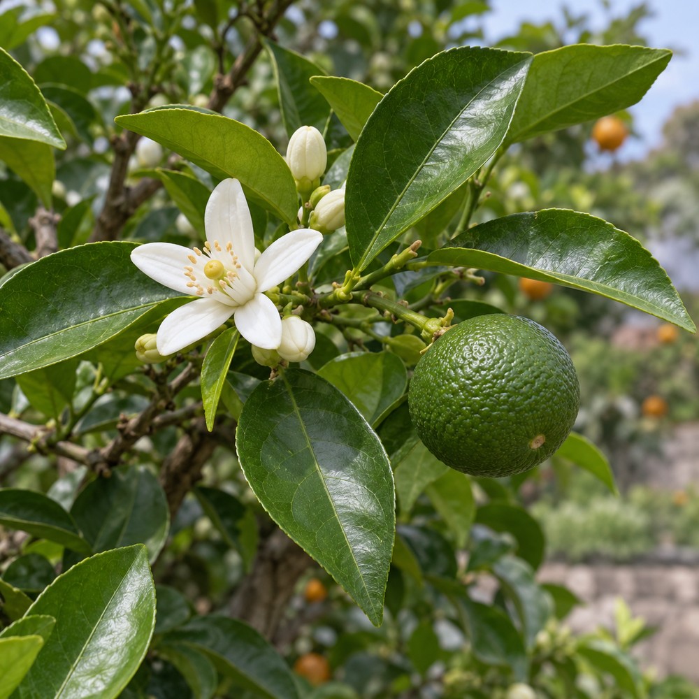 Immature bitter orange — Living plant / source habitat