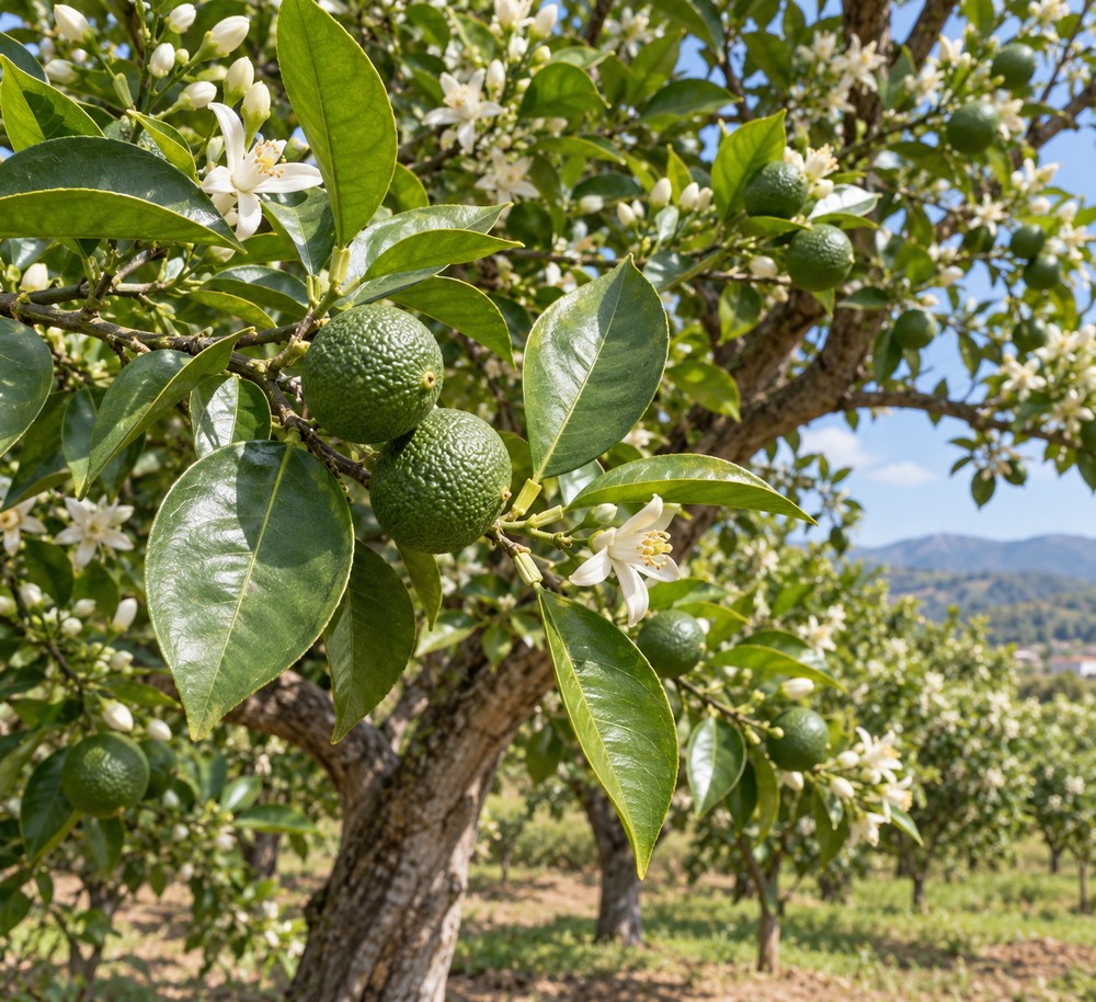 Immature bitter orange — Living plant / source habitat